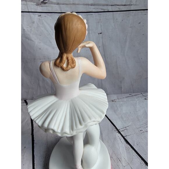 Vintage Schmid Porcelain Ceramic Ballerina Figurine 1990s Korea 7 In Tall - Picture 6 of 9